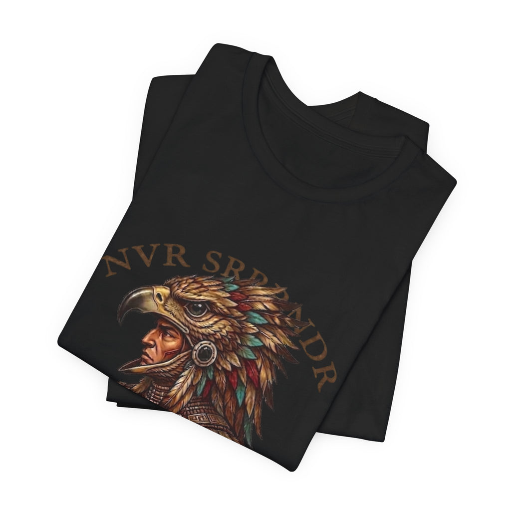 Legendary Eagle Warrior T-Shirt — "NVR Surrender" Vintage Native Warrior Tee