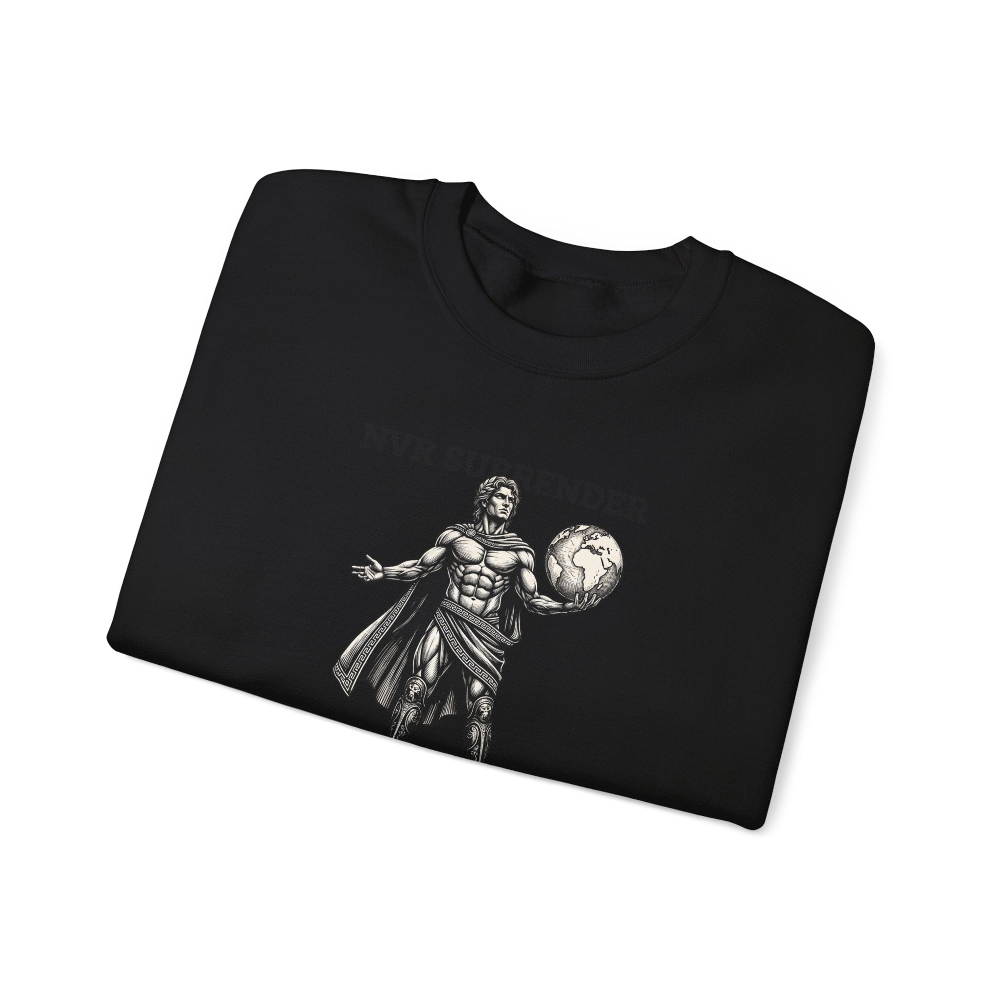 NVR Surrender Spartan Sweatshirt — Warrior Graphic Crewneck