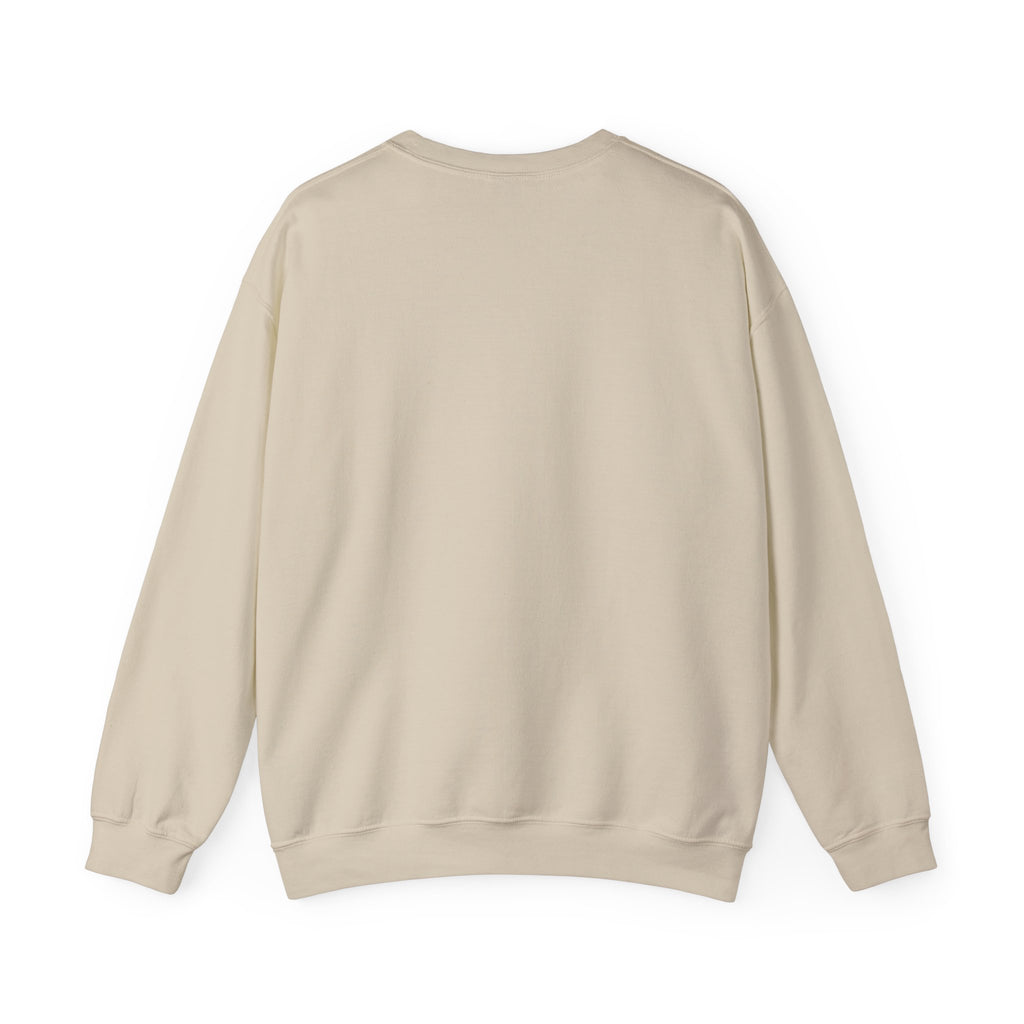 Crewneck Sweatshirt — 'Nevr Surrd' Vintage Strongman Graphic