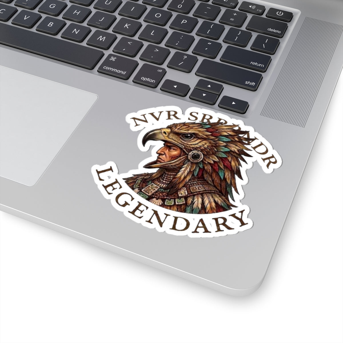Legendary Eagle Warrior Sticker — 'NVR SRP NDR' Kiss-Cut Vinyl Decal