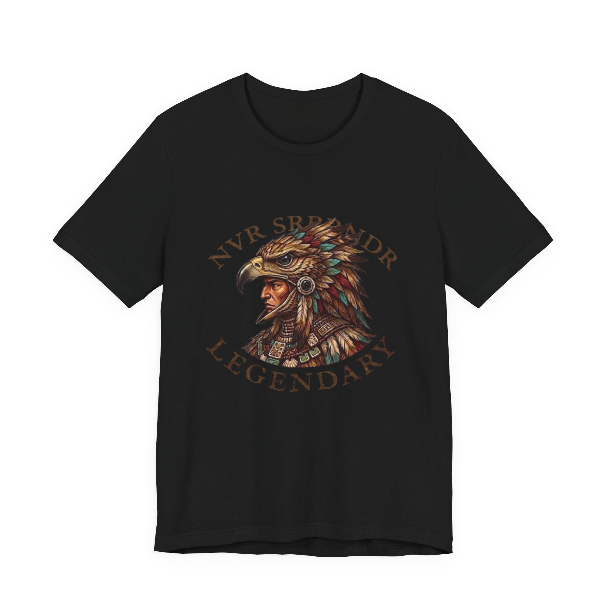 Legendary Eagle Warrior T-Shirt — "NVR Surrender" Vintage Native Warrior Tee