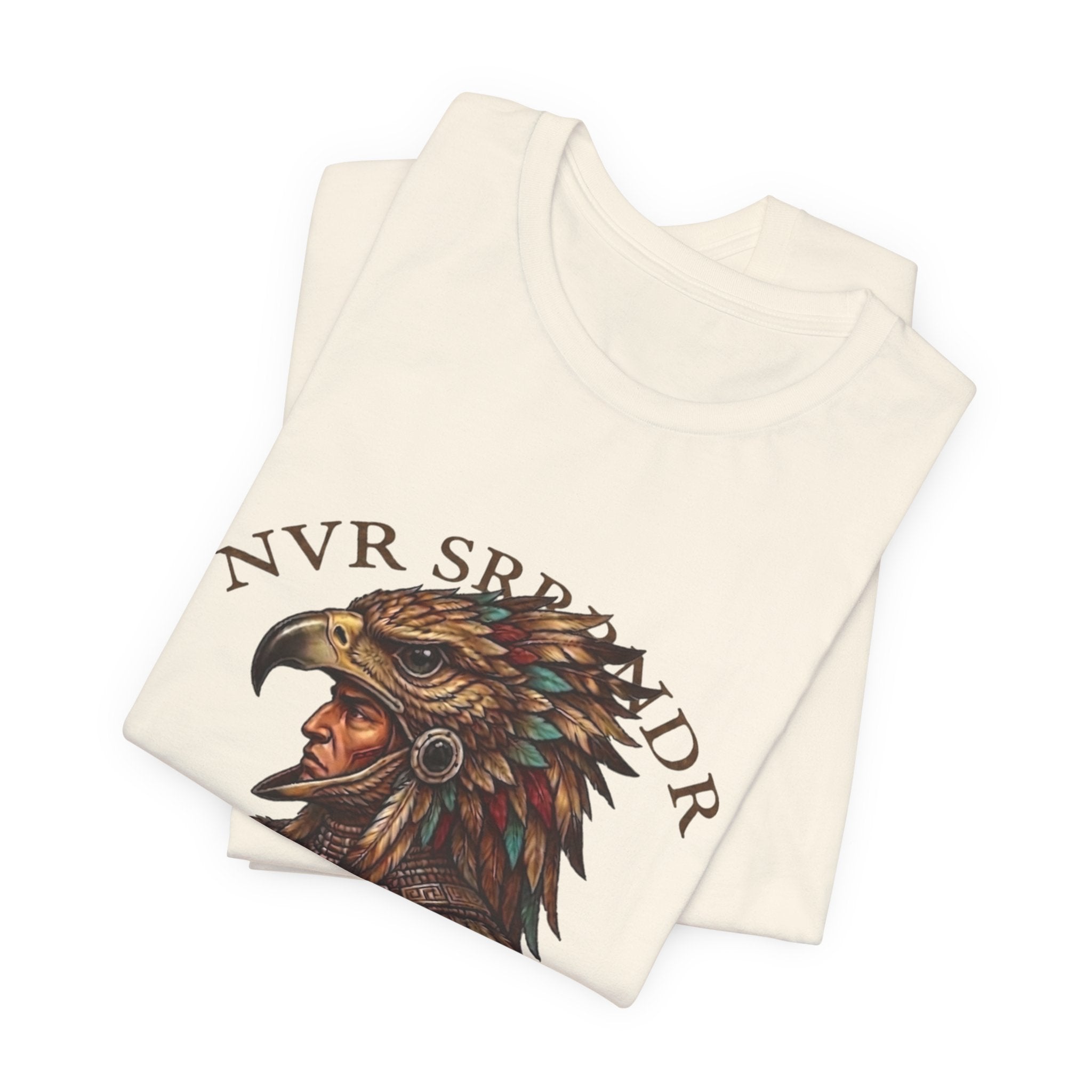 Legendary Eagle Warrior T-Shirt — "NVR Surrender" Vintage Native Warrior Tee