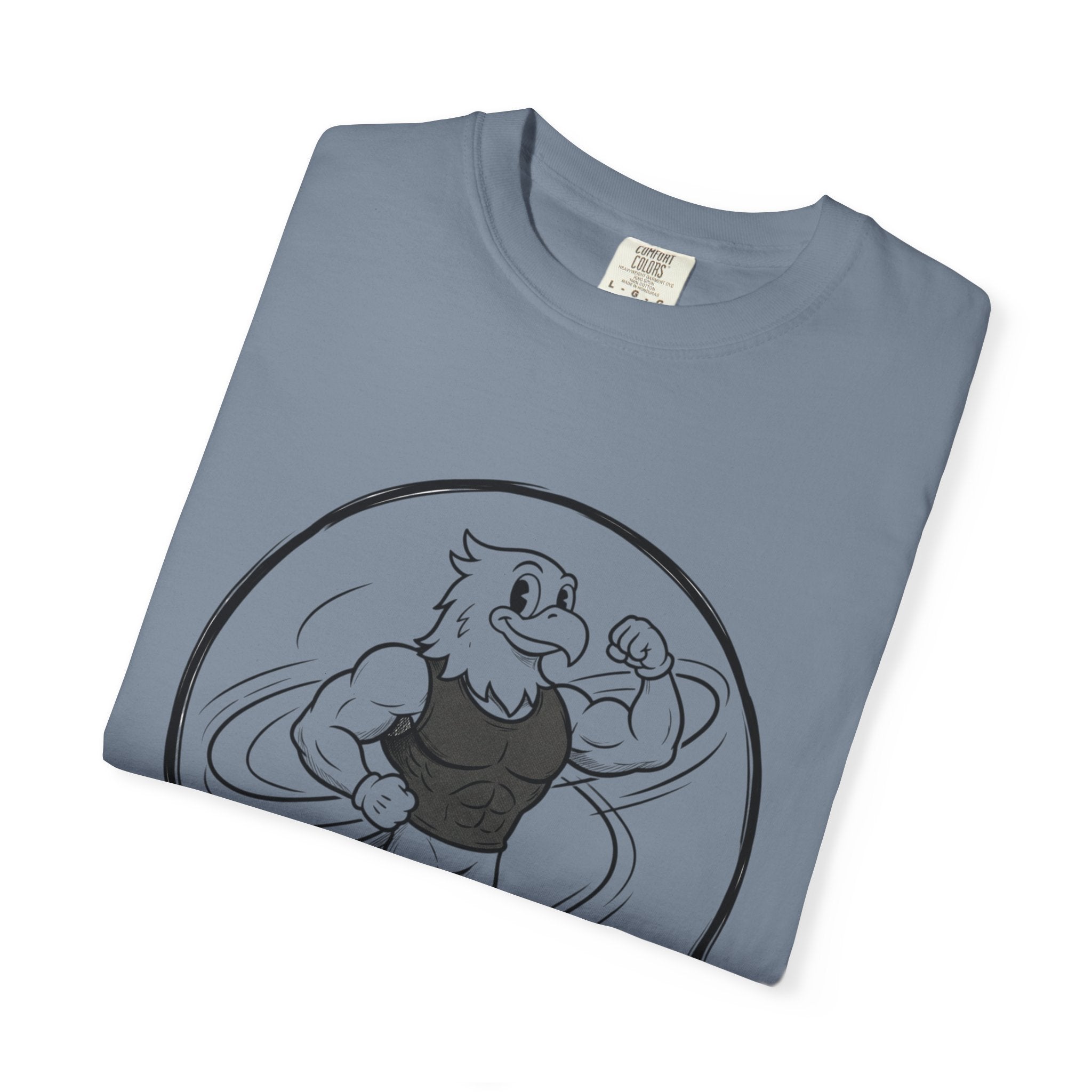 Eagle Strength T-Shirt — 'NEVR SURDR' Retro Athletic Graphic Tee