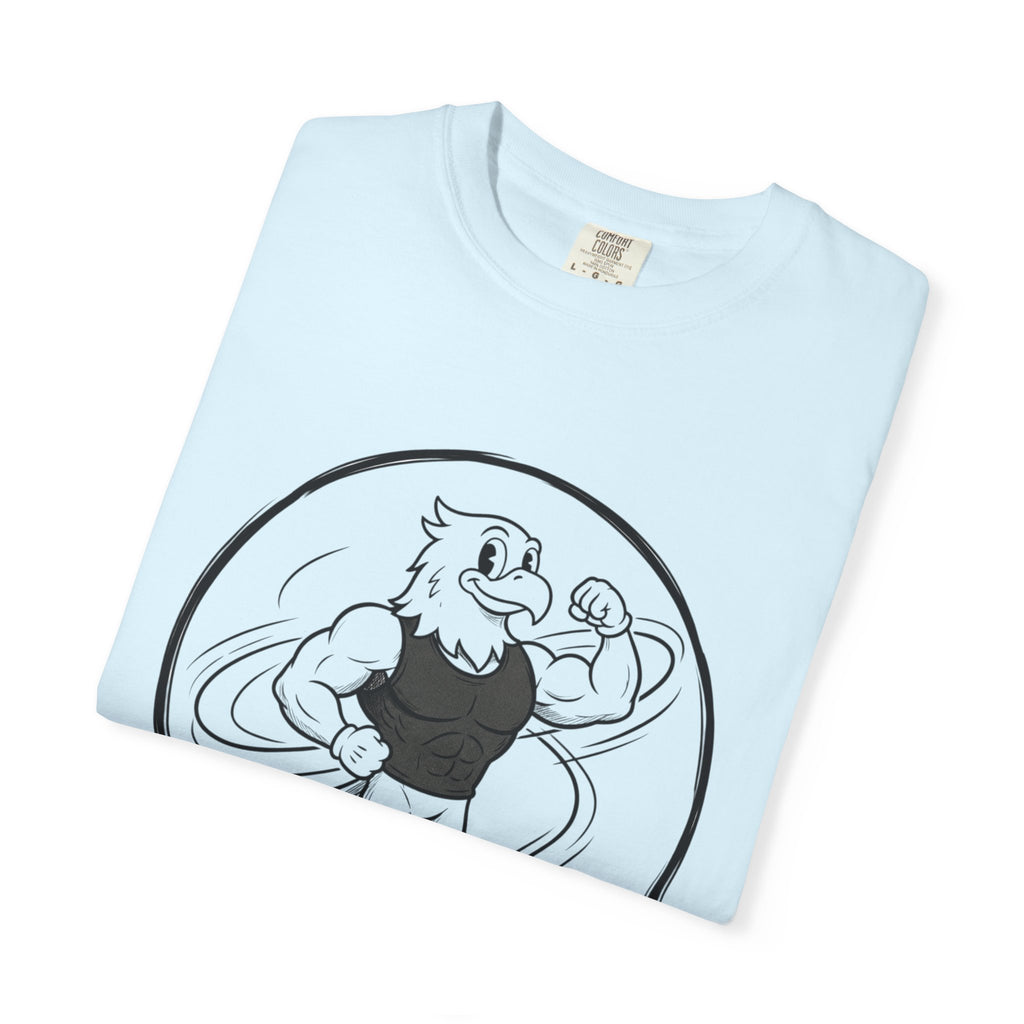 Eagle Strength T-Shirt — 'NEVR SURDR' Retro Athletic Graphic Tee
