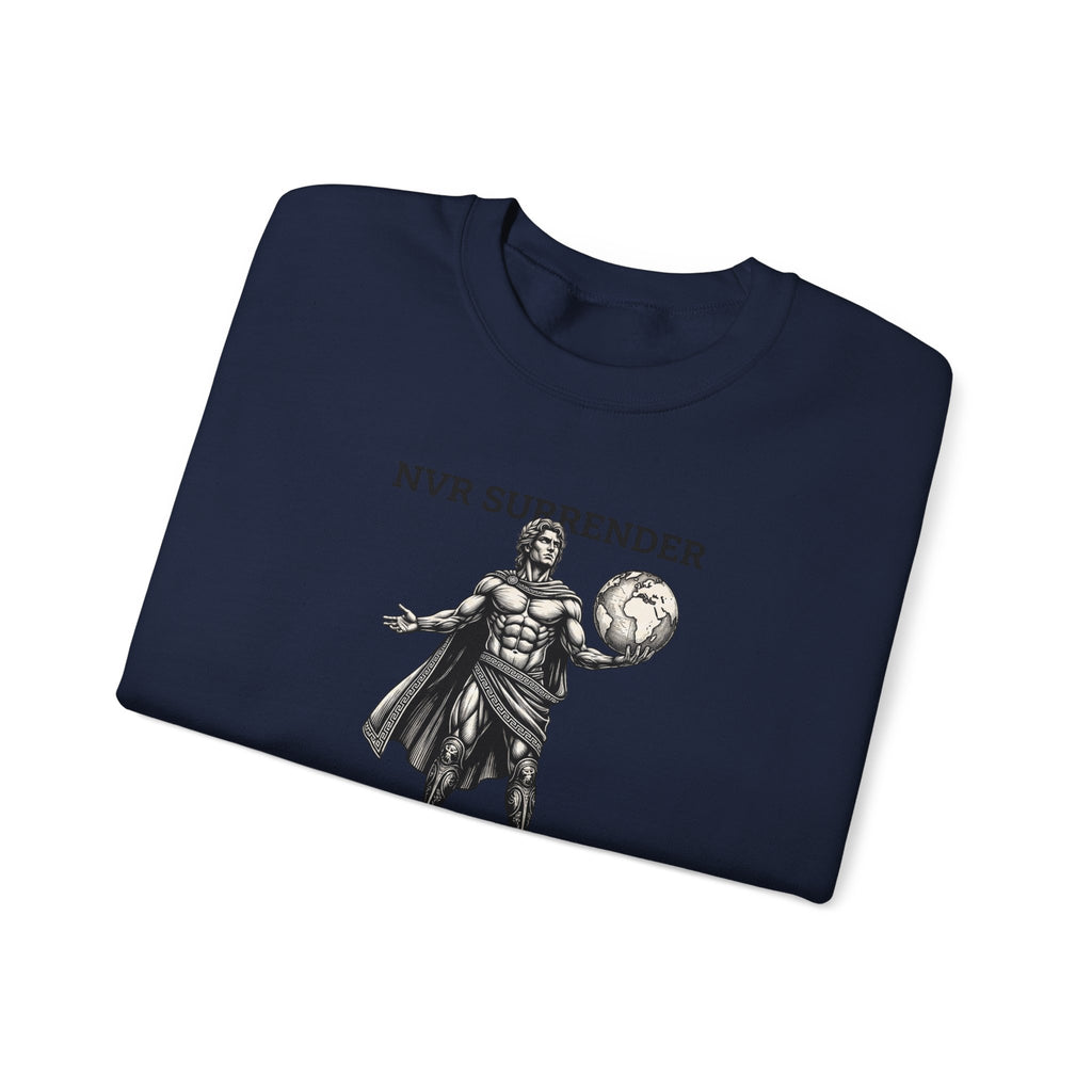 NVR Surrender Spartan Sweatshirt — Warrior Graphic Crewneck