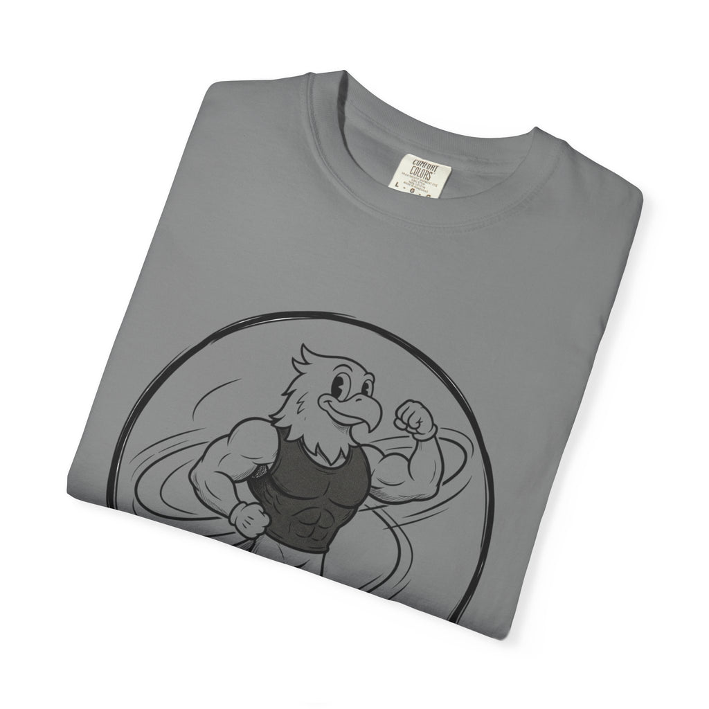 Eagle Strength T-Shirt — 'NEVR SURDR' Retro Athletic Graphic Tee