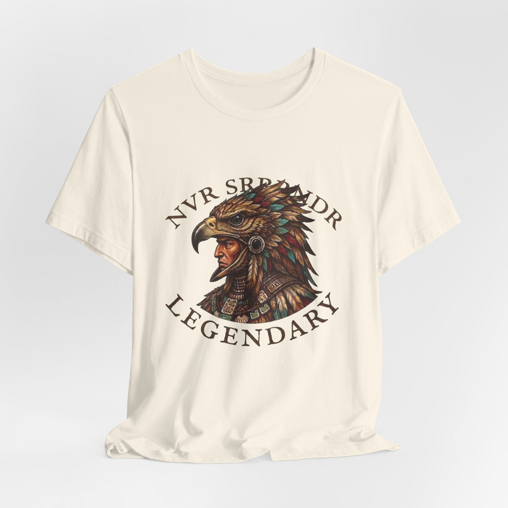Legendary Eagle Warrior T-Shirt — "NVR Surrender" Vintage Native Warrior Tee