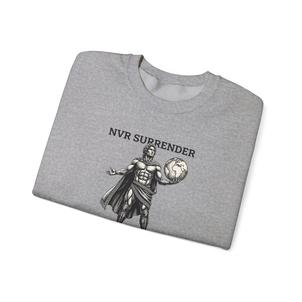 NVR Surrender Spartan Sweatshirt — Warrior Graphic Crewneck