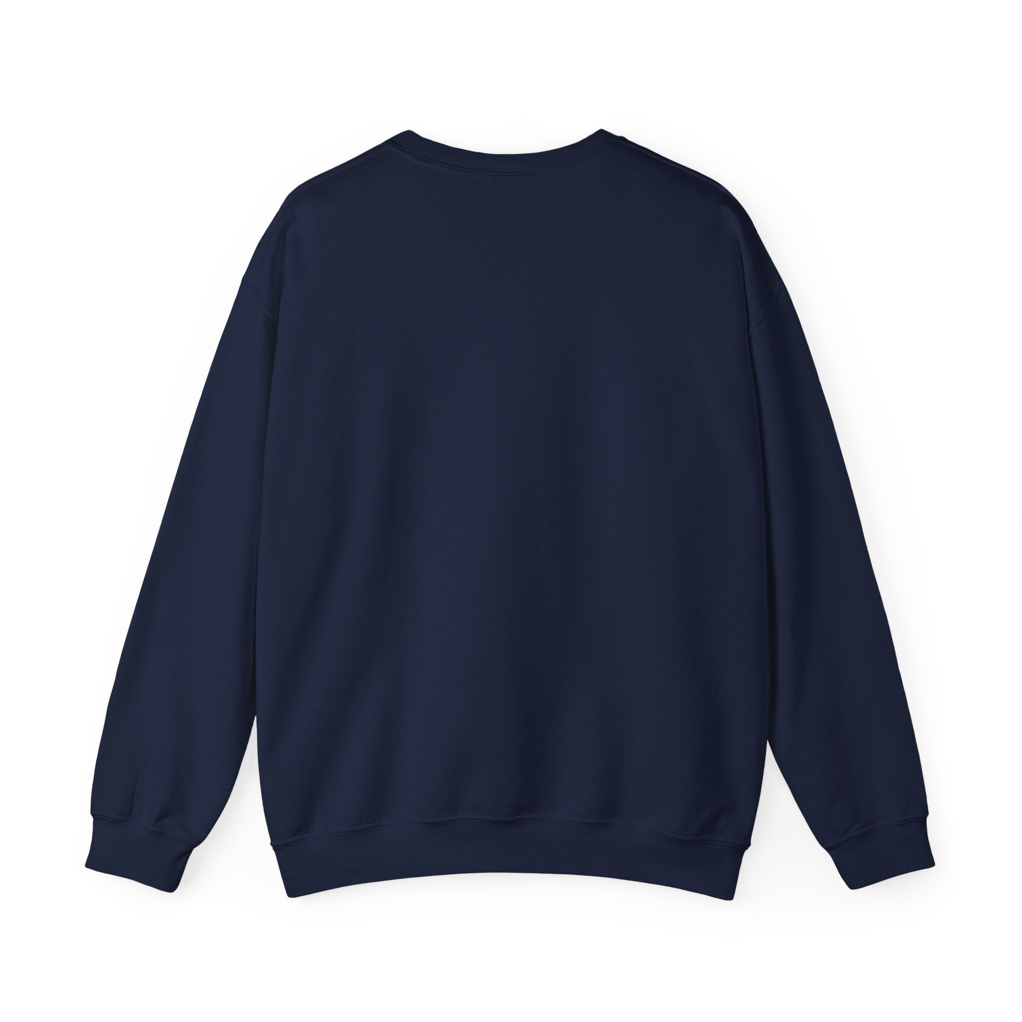 Crewneck Sweatshirt — 'Nevr Surrd' Vintage Strongman Graphic