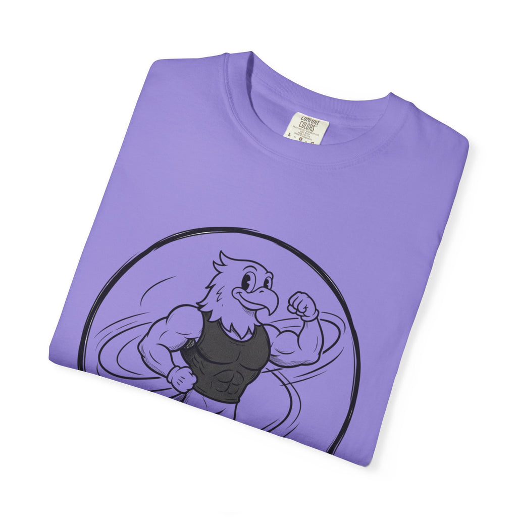Eagle Strength T-Shirt — 'NEVR SURDR' Retro Athletic Graphic Tee