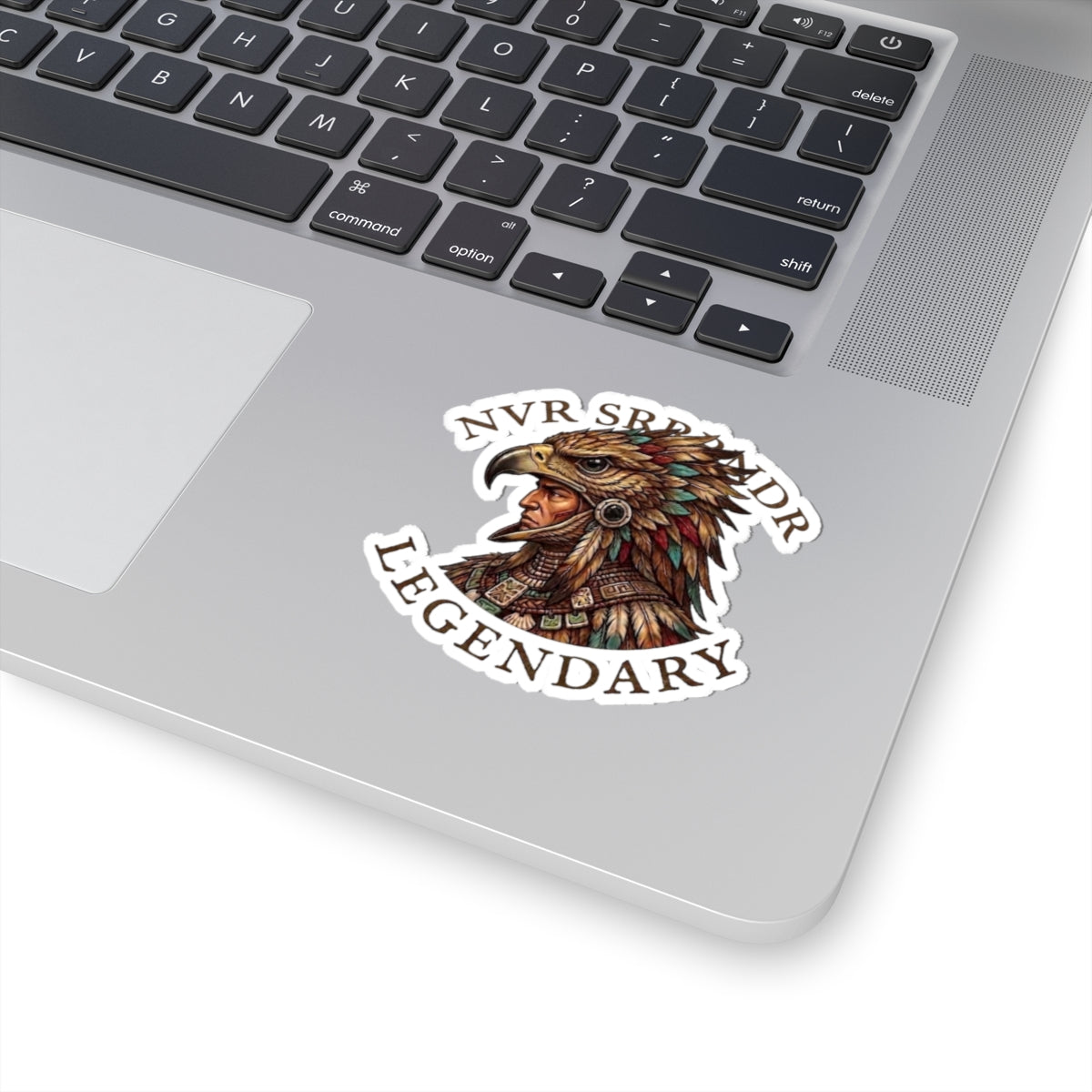Legendary Eagle Warrior Sticker — 'NVR SRP NDR' Kiss-Cut Vinyl Decal