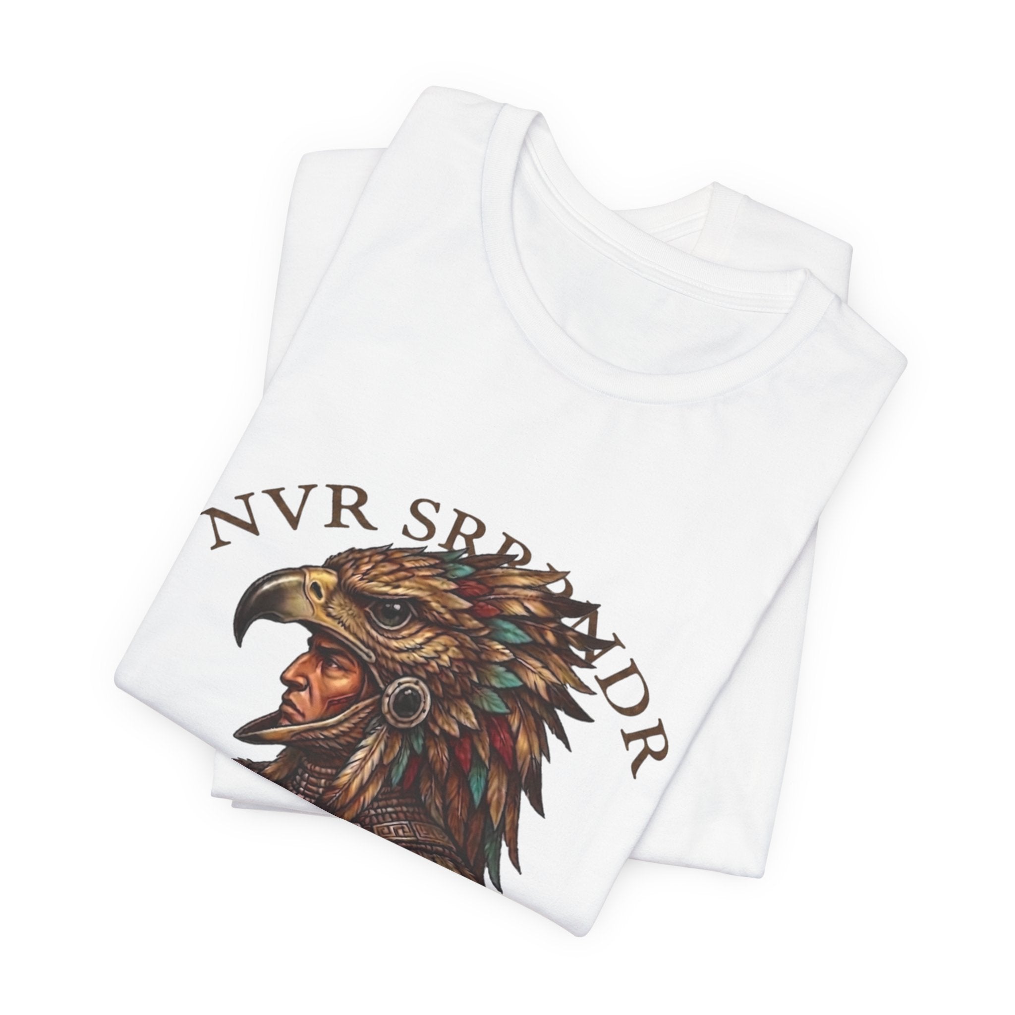 Legendary Eagle Warrior T-Shirt — "NVR Surrender" Vintage Native Warrior Tee