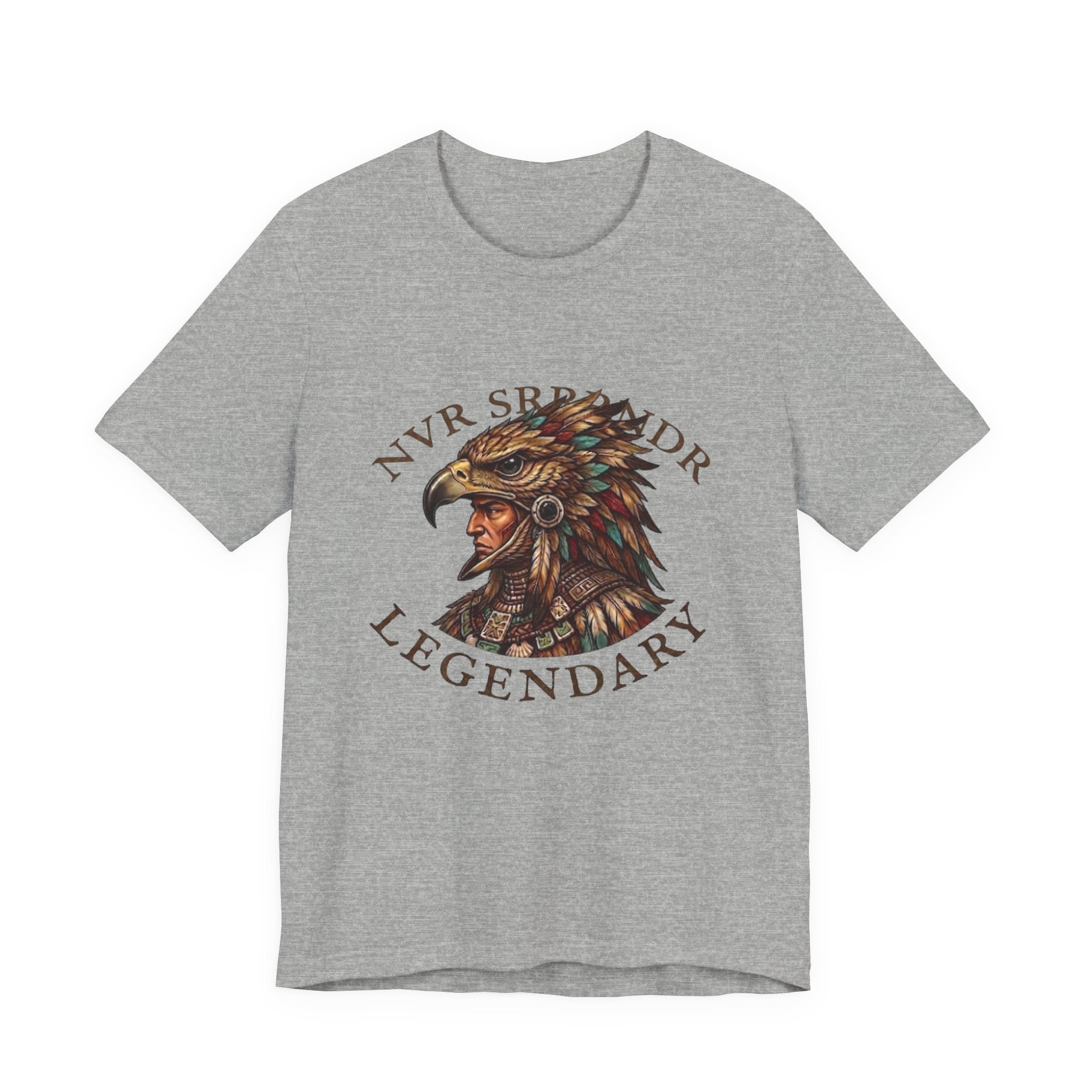 Legendary Eagle Warrior T-Shirt — "NVR Surrender" Vintage Native Warrior Tee