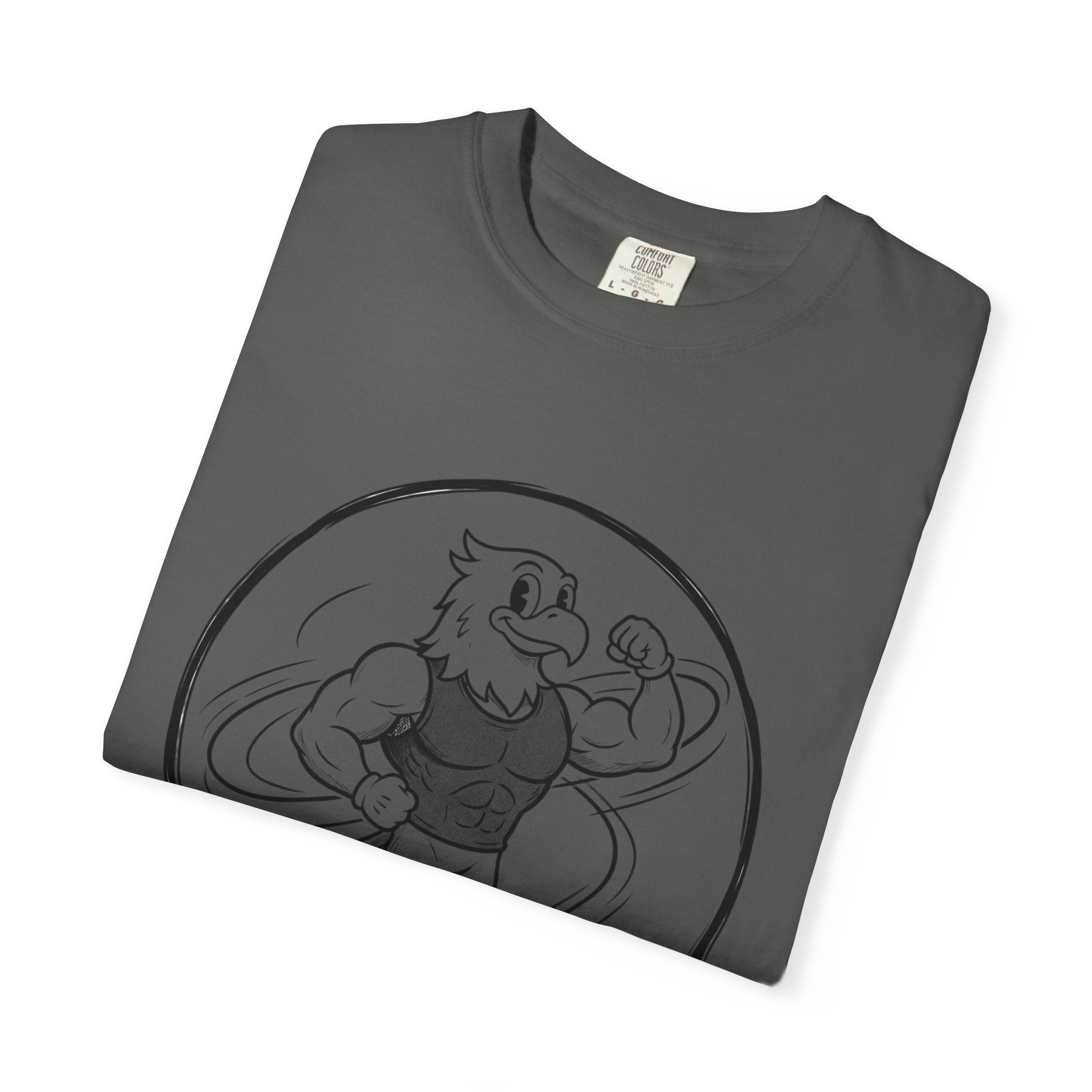 Eagle Strength T-Shirt — 'NEVR SURDR' Retro Athletic Graphic Tee