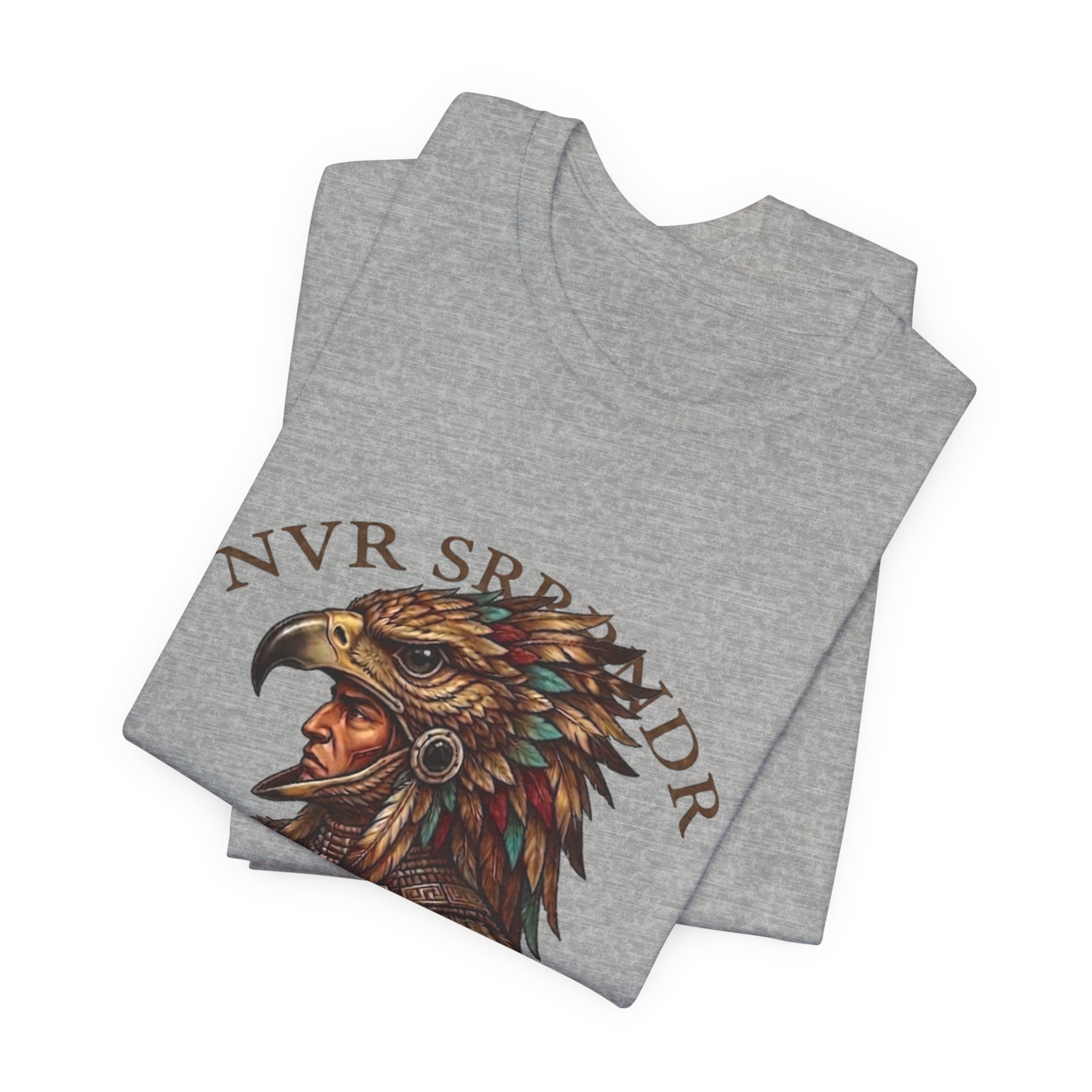 Legendary Eagle Warrior T-Shirt — "NVR Surrender" Vintage Native Warrior Tee