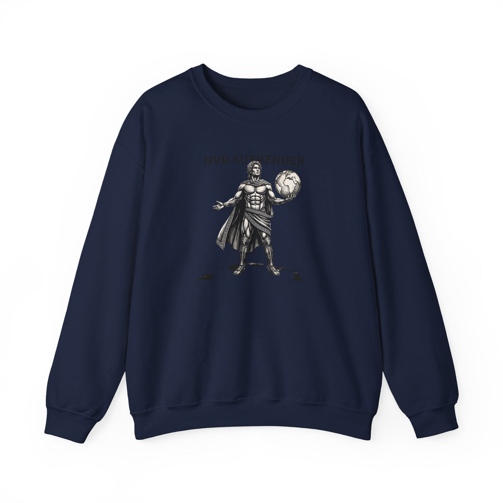 NVR Surrender Spartan Sweatshirt — Warrior Graphic Crewneck