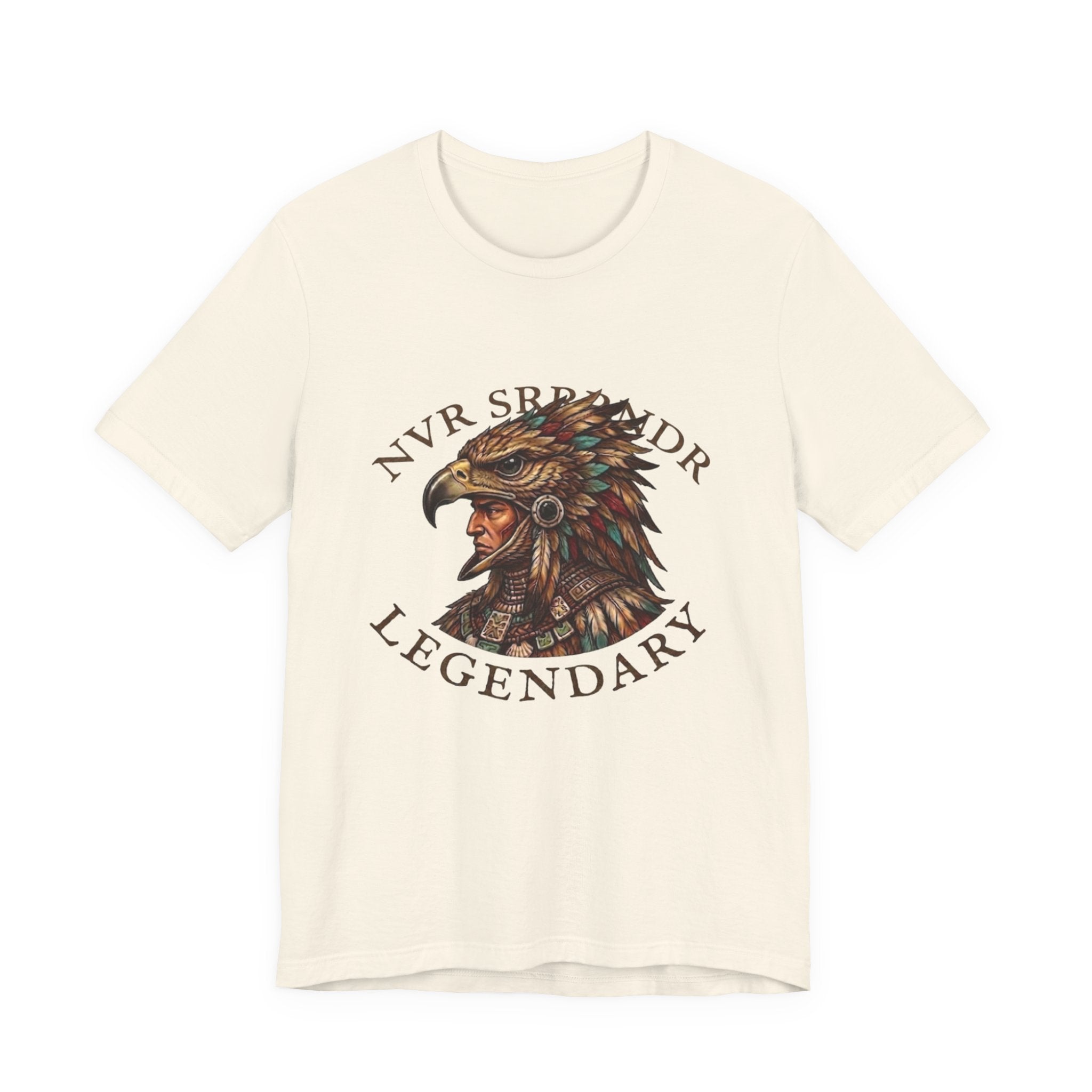 Legendary Eagle Warrior T-Shirt — "NVR Surrender" Vintage Native Warrior Tee