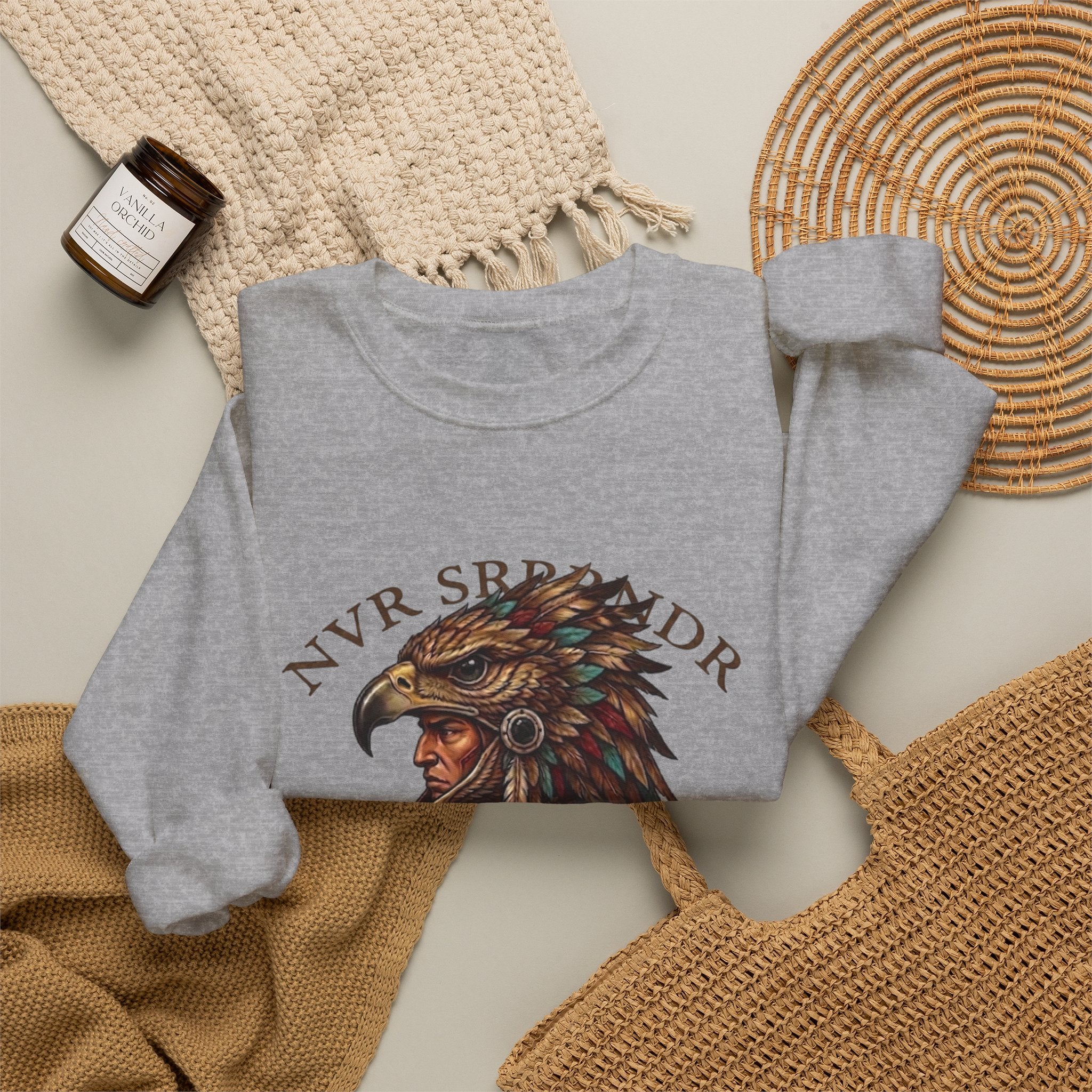 Legendary Eagle Crewneck Sweatshirt — "NVR SURRENDER" Graphic