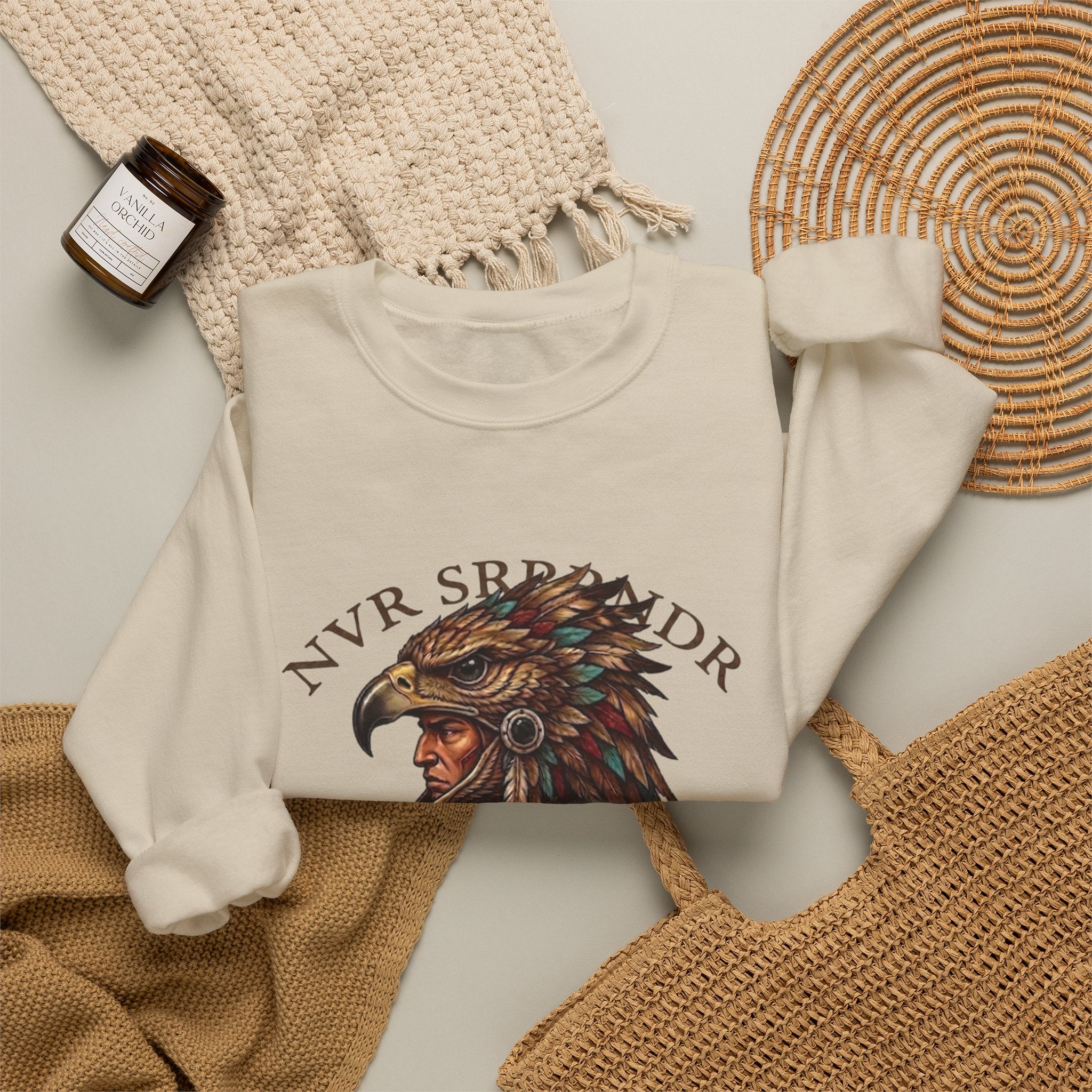 Legendary Eagle Crewneck Sweatshirt — "NVR SURRENDER" Graphic