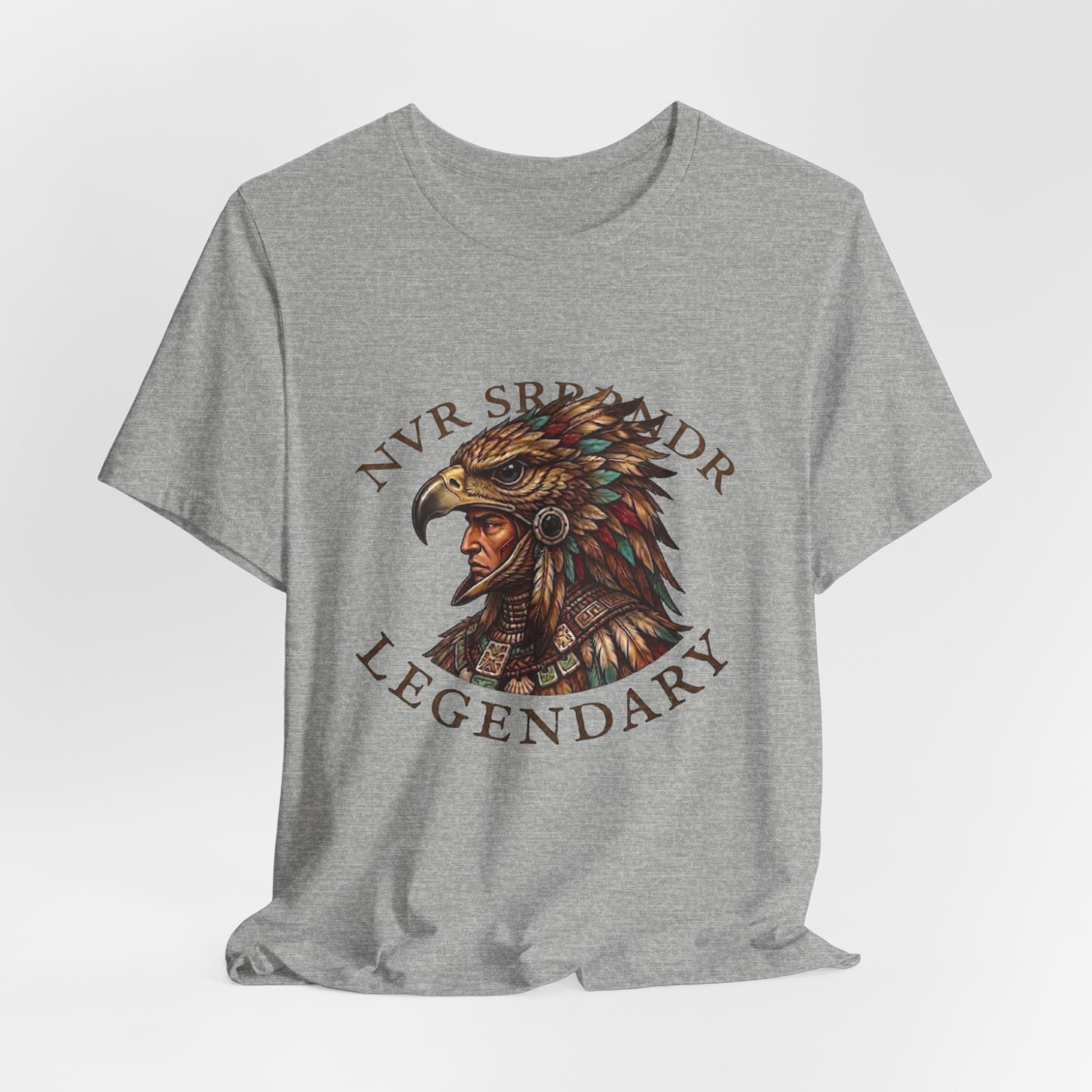 Legendary Eagle Warrior T-Shirt — "NVR Surrender" Vintage Native Warrior Tee
