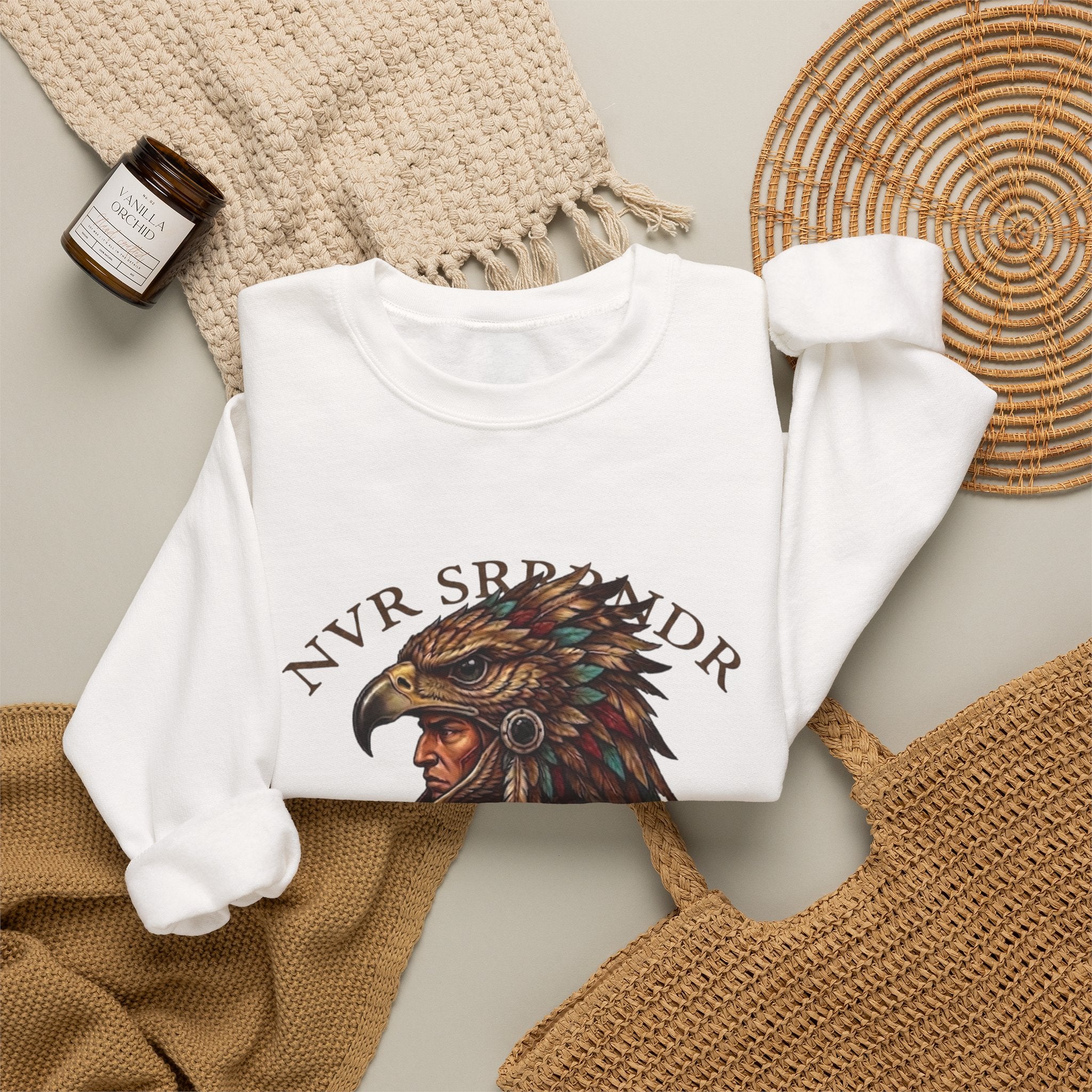 Legendary Eagle Crewneck Sweatshirt — "NVR SURRENDER" Graphic