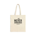 Tote Bag — "Never Surrender" Canvas Tote: Motivational Reusable Grocery & Everyday Bag