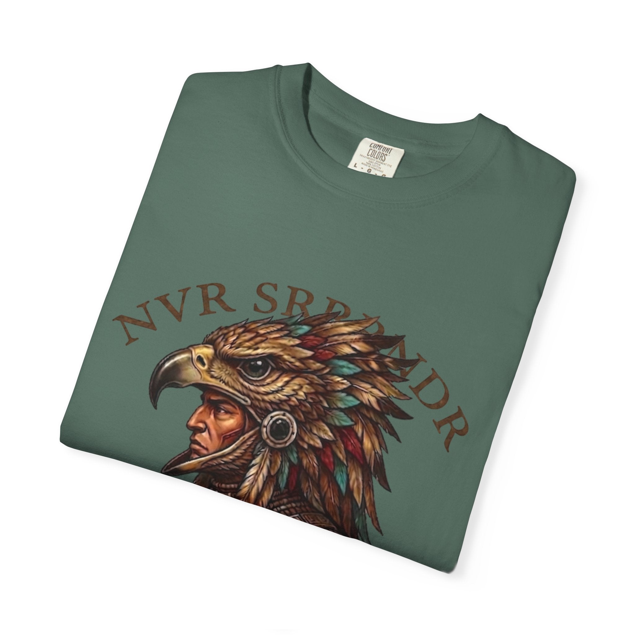 Legendary Eagle Warrior T-Shirt — "NVR SURRENDER" Graphic Tee
