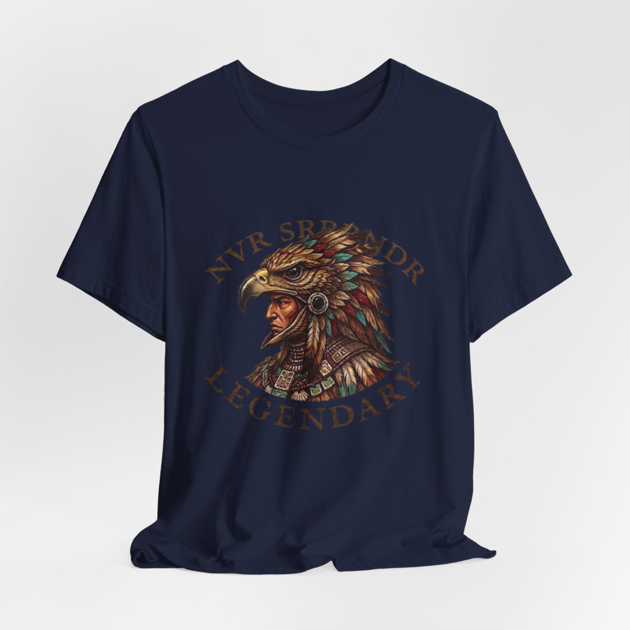 Legendary Eagle Warrior T-Shirt — "NVR Surrender" Vintage Native Warrior Tee