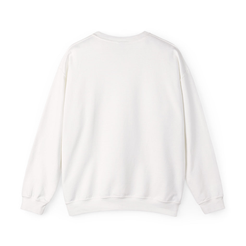 Crewneck Sweatshirt — 'Nevr Surrd' Vintage Strongman Graphic