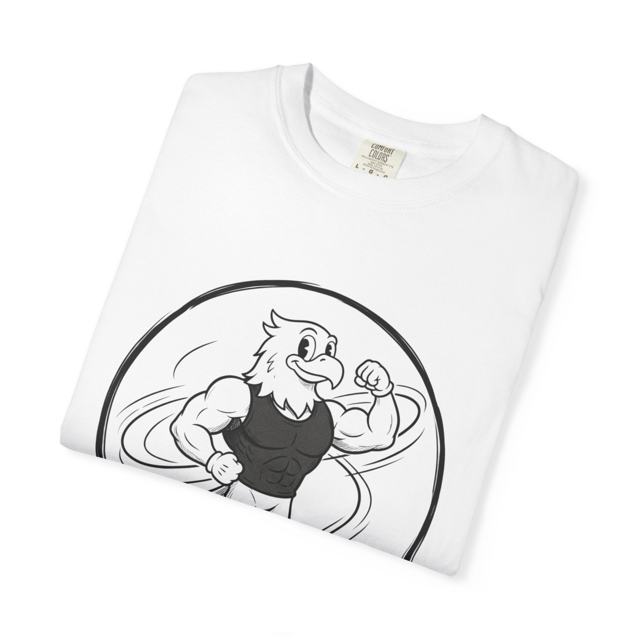 Eagle Strength T-Shirt — 'NEVR SURDR' Retro Athletic Graphic Tee