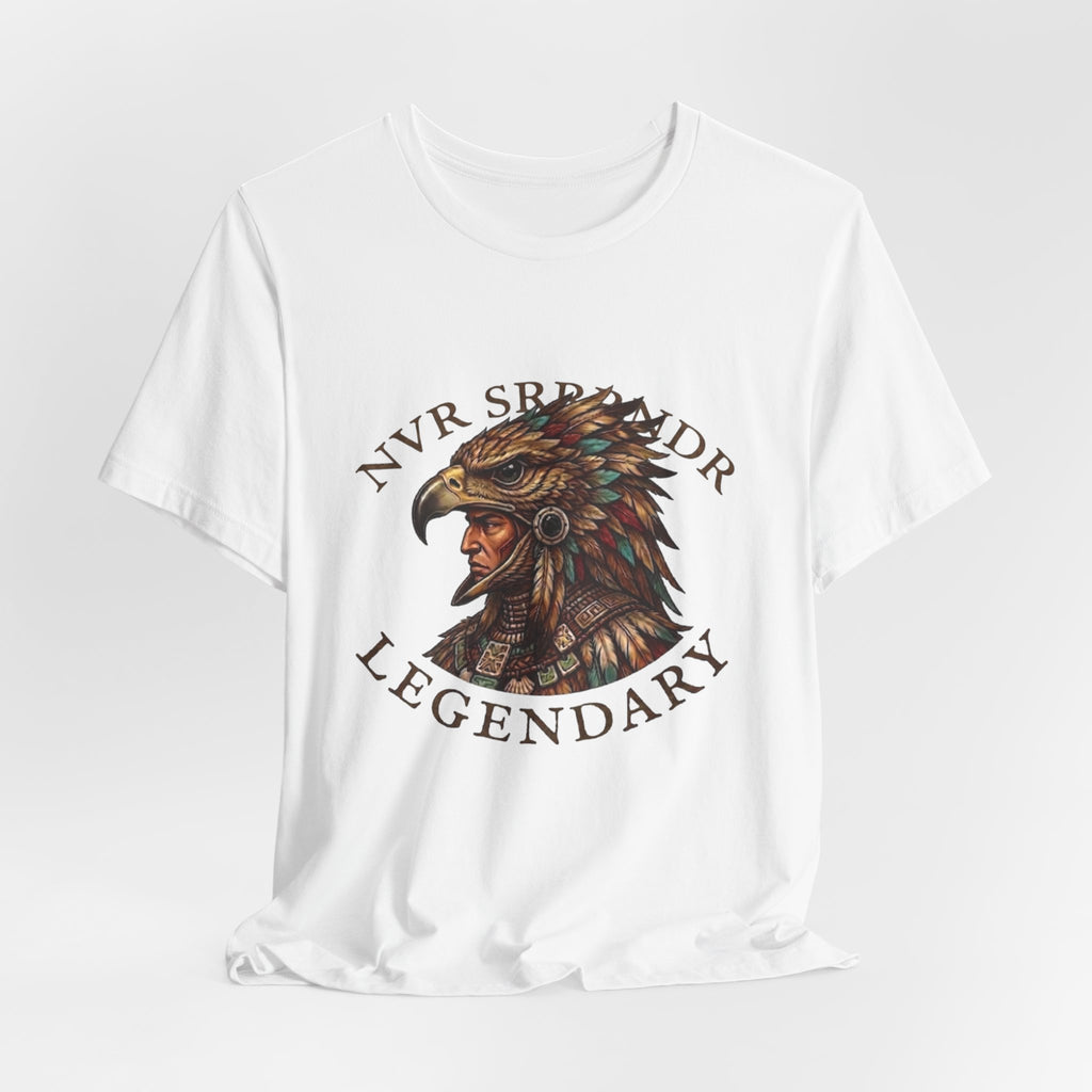 Legendary Eagle Warrior T-Shirt — "NVR Surrender" Vintage Native Warrior Tee