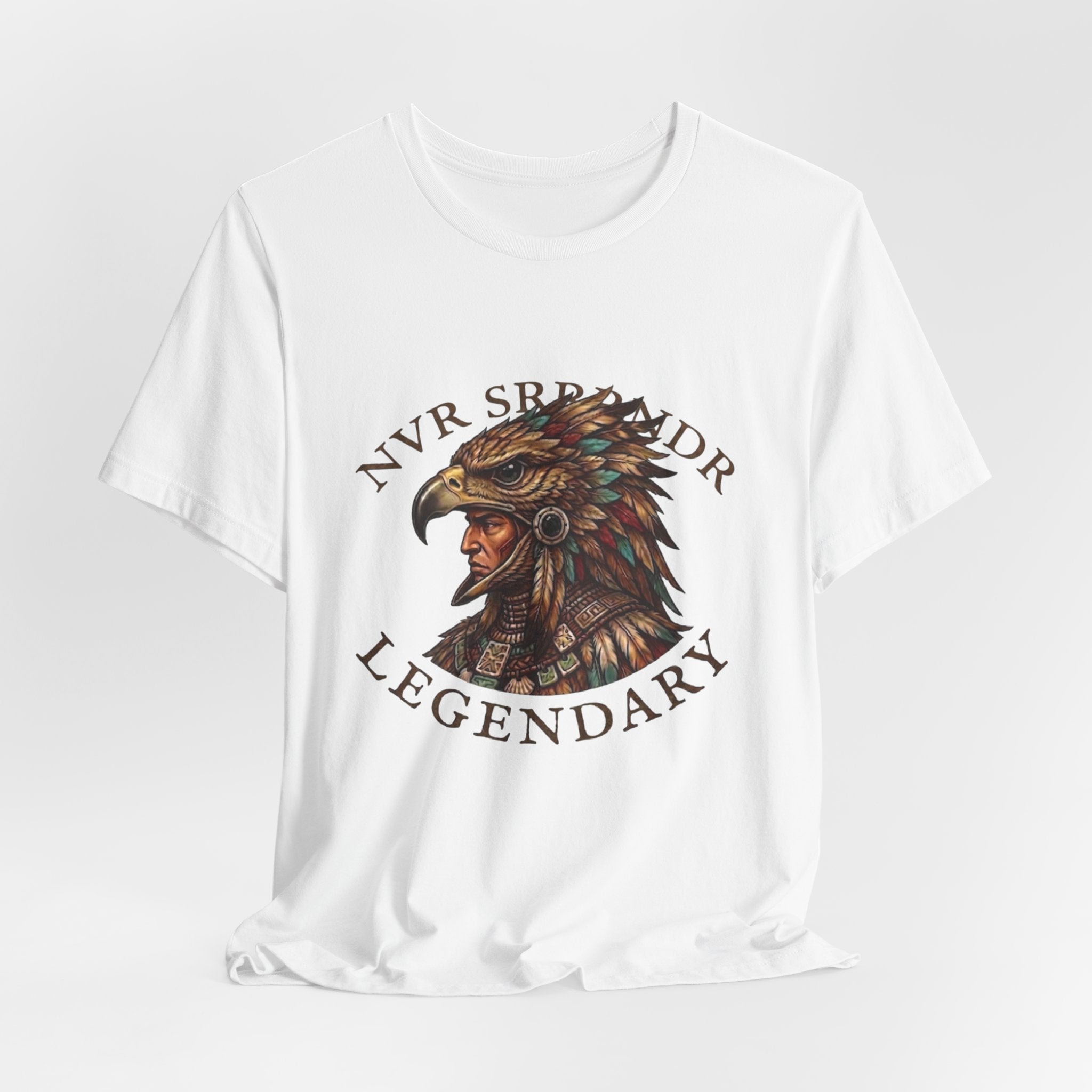 Legendary Eagle Warrior T-Shirt — "NVR Surrender" Vintage Native Warrior Tee