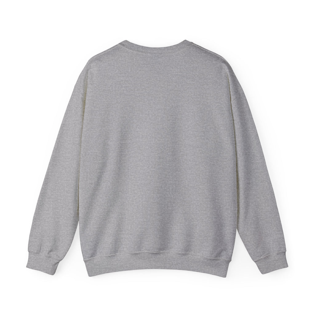 Crewneck Sweatshirt — 'Nevr Surrd' Vintage Strongman Graphic