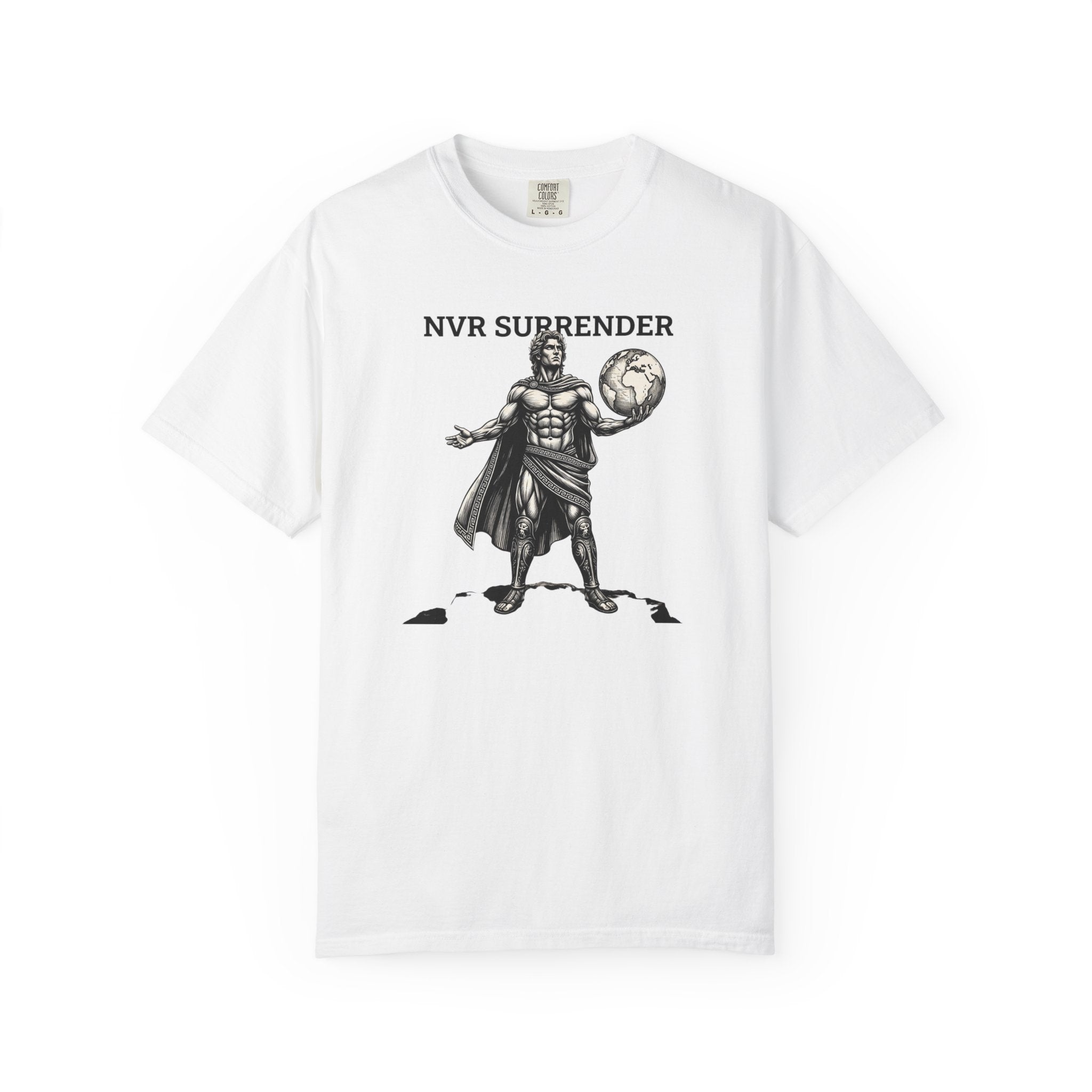 NVR SURRENDER Spartan Soccer T-Shirt