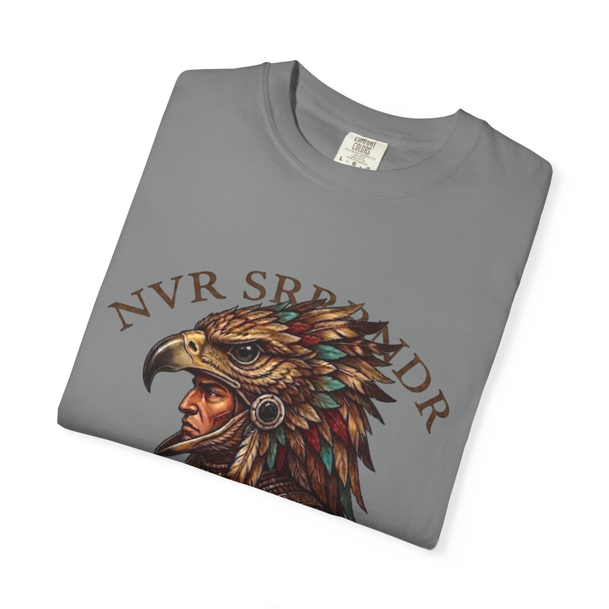 Legendary Eagle Warrior T-Shirt — "NVR SURRENDER" Graphic Tee