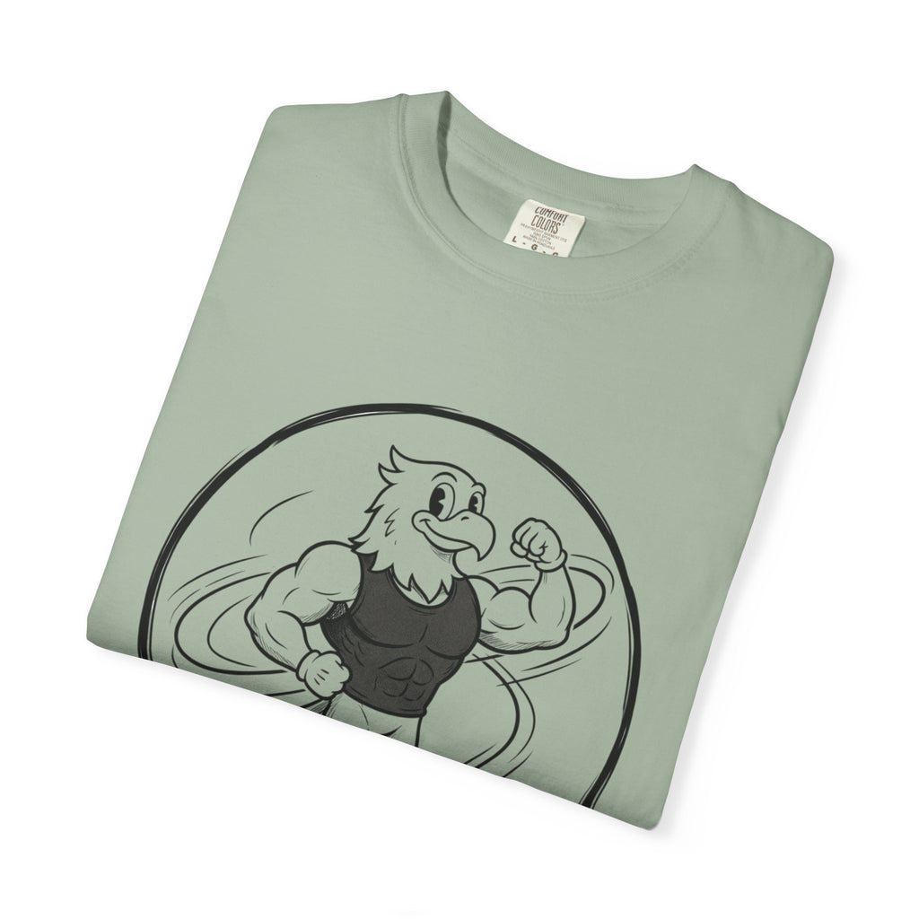 Eagle Strength T-Shirt — 'NEVR SURDR' Retro Athletic Graphic Tee