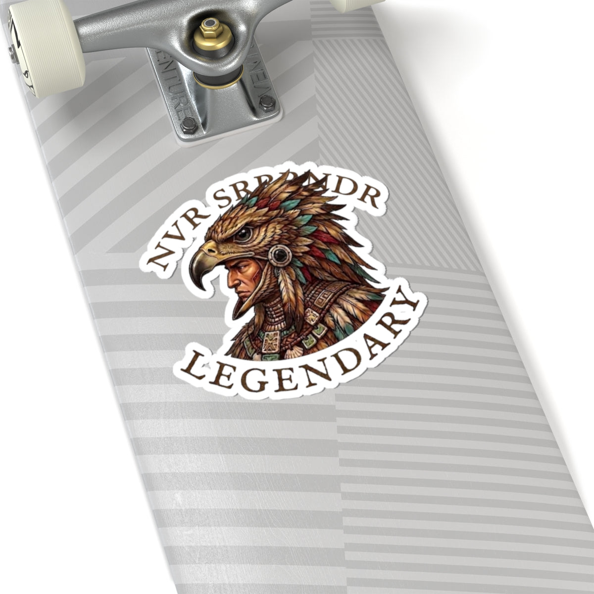 Legendary Eagle Warrior Sticker — 'NVR SRP NDR' Kiss-Cut Vinyl Decal