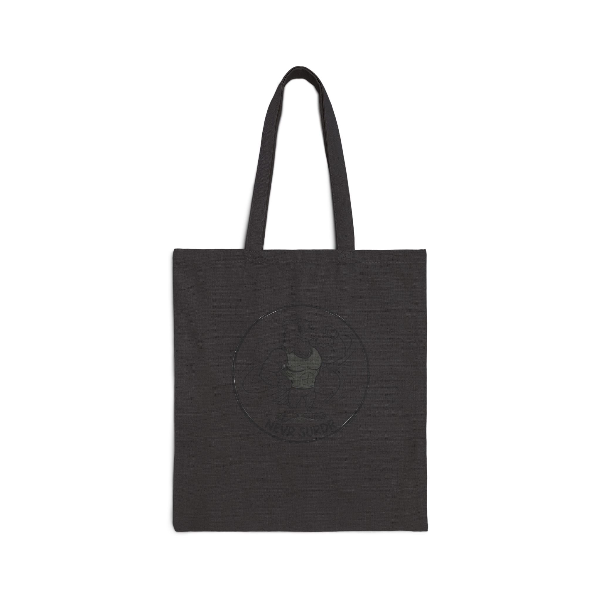 Neva Surr Tote Bag — Retro Strongman Cotton Canvas Market Tote
