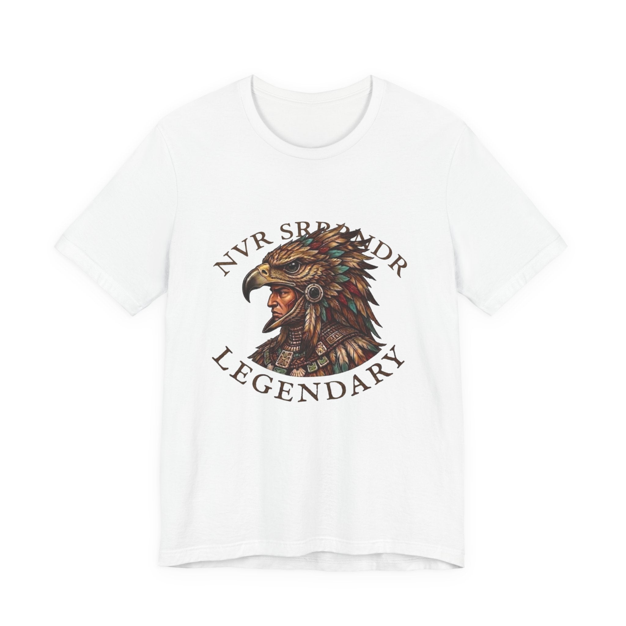 Legendary Eagle Warrior T-Shirt — "NVR Surrender" Vintage Native Warrior Tee