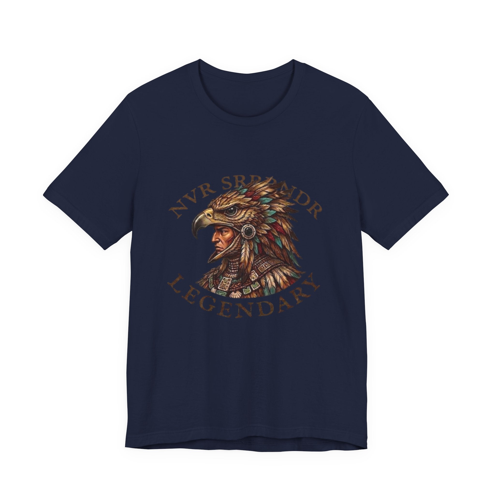 Legendary Eagle Warrior T-Shirt — "NVR Surrender" Vintage Native Warrior Tee